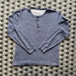 Classic GAP Mens Long Sleeve 3 Button Cozy Knit Pullover Sweater Size Medium